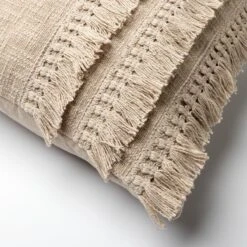 FARA - Kussenhoes Van Katoen 40x60 Cm Pumice Stone - Beige - Exclusief Binnenkussen -Dutch Decor 1200x1200 427