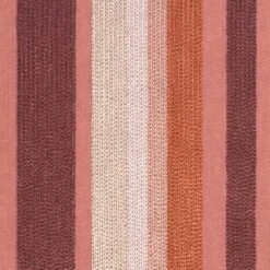 ERIK - Kussenhoes Geborduurd 45x45 Cm - Mahonie - Bruin - Oranje - Beige - Streepjes - Retro - Exclusief Binnenkussen -Dutch Decor 1200x1200 431