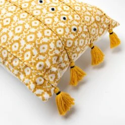 TEQUILA - Kussenhoes Van Katoen 40x60 Cm Golden Glow - Geel - Exclusief Binnenkussen -Dutch Decor 1200x1200 444