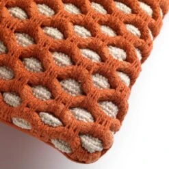 DENLEY - Kussenhoes Van Katoen Potters Clay 45x45 Cm - Oranje - Exclusief Binnenkussen -Dutch Decor 1200x1200 456