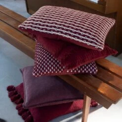 FARA - Kussenhoes Katoen 40x60 Cm - Merlot - Rood - Exclusief Binnenkussen -Dutch Decor 1200x1200 485