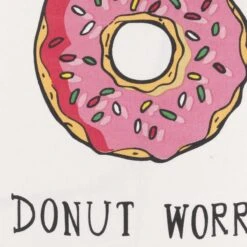 DIDI - Sierkussen Donut 45x45 Cm - Ivoor / Wit - Donut Worry Be Happy - Inclusief Binnenkussen -Dutch Decor 1200x1200 533