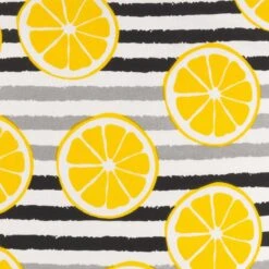 JULIA - Sierkussen Citroenen 45x45 Cm - Geel - Zwart - Wit - Streepjes - Inclusief Binnenkussen -Dutch Decor 1200x1200 534