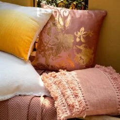 FARA- Sierkussen 45x45 Cm Muted Clay - Roze - Inclusief Binnenvulling -Dutch Decor 1200x1200 543