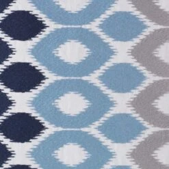 EGEA - Sierkussen Geborduurd 45x45 Cm - Lichtgrijs - Lichtblauw - Donkerblauw - Inclusief Binnenkussen -Dutch Decor 1200x1200 570