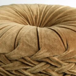 Dutch Decor - KAJA - Sierkussen Rond Velvet 40 Cm - Tobacco Brown - Bruin -Dutch Decor 1200x1200 574