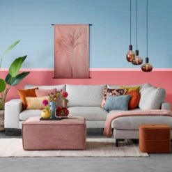 YASMIN - Sierkussen Velvet 45x45 Cm Semolina - Beige - Franjes - Inclusief Binnenvulling -Dutch Decor 1200x1200 587