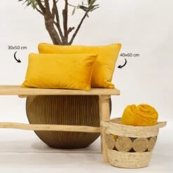 FINN - Kussenhoes Velvet 30x50 Cm - Golden Glow - Geel - Exclusief Binnenkussen -Dutch Decor 1200x1200 60