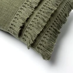 FARA - Kussenhoes Katoen 40x60 Cm Chive - Groen - Exclusief Binnenkussen -Dutch Decor 1200x1200 66