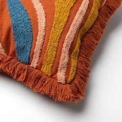 MISSOURI - Kussenhoes Met Patroon 45x45 Cm Potters Clay - Oranje - Met Rits -Dutch Decor 1200x1200 67