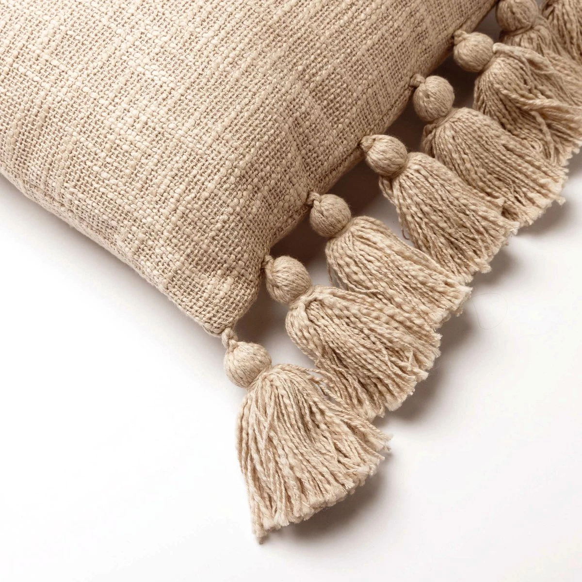 RUBY - Sierkussen Katoen 45x45 Cm Pumice Stone - Beige - Kussentje Met Flosjes - Inclusief Binnenvulling 5 RUBY - Sierkussen Katoen 45x45 Cm Pumice Stone - Beige - Kussentje Met Flosjes - Inclusief Binnenvulling - Afbeelding 5