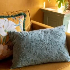 EVY - Kussenhoes Van Katoen Jadeite 40x60 Cm - Groen - Exclusief Binnenkussen -Dutch Decor 1200x1200 74