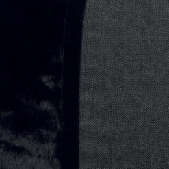 STEFANIE - Sierkussen 40x60 Cm - Zwart - Visgraat Patroon - Velvet - Nepbont - Inclusief Binnenkussen -Dutch Decor 1200x1200 774