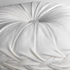 Dutch Decor - KAJA - Sierkussen Rond Velvet 40 Cm - Snow White - Wit -Dutch Decor 1200x1200 812