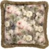 HAILEY - Sierkussen Met Bloemenpatroon Pumice Stone 45x45 Cm - Beige - Inclusief Binnenkussen