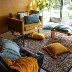 FARA - Kussenhoes Katoen 40x60 Cm - Jadeite - Groen - Exclusief Binnenkussen -Dutch Decor 1200x1200 89