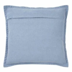 BOUTON - Gewassen Katoen 45x45 Cm - Blauw - Grijs - Tweekleurig - Met Rits -Dutch Decor 1200x1200 92