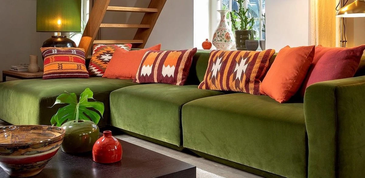 MAURO - Kussenhoes Kelim 45x45 Cm - Rocky - Bruin - 100% Katoen - Met Rits 4 MAURO - Kussenhoes Kelim 45x45 Cm - Rocky - Bruin - 100% Katoen - Met Rits - Afbeelding 4