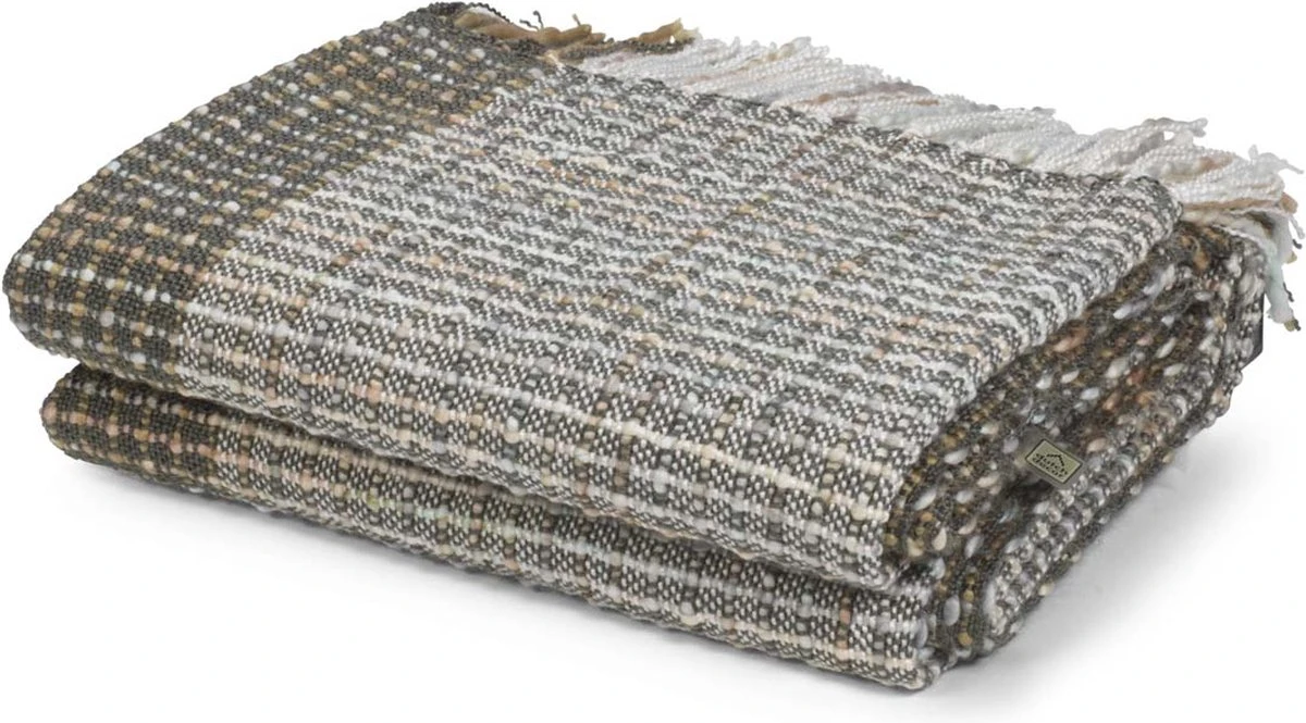 Dutch Decor - VIVAN - Plaid 130x180 Cm - Kleur Mist / Grijs - Deken 1 Dutch Decor - VIVAN - Plaid 130x180 Cm - Kleur Mist / Grijs - Deken