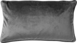 FINN - Sierkussen Velvet 30x50 Cm - Charcoal Gray - Antraciet - Inclusief Binnenvulling
