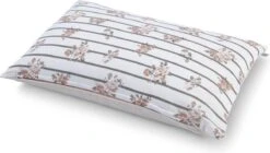 EDDIE - Kussenhoes 40x60 Cm - Roze - Wit - Bloemenprint - Streepjes - Exclusief Binnenkussen -Dutch Decor 1200x682