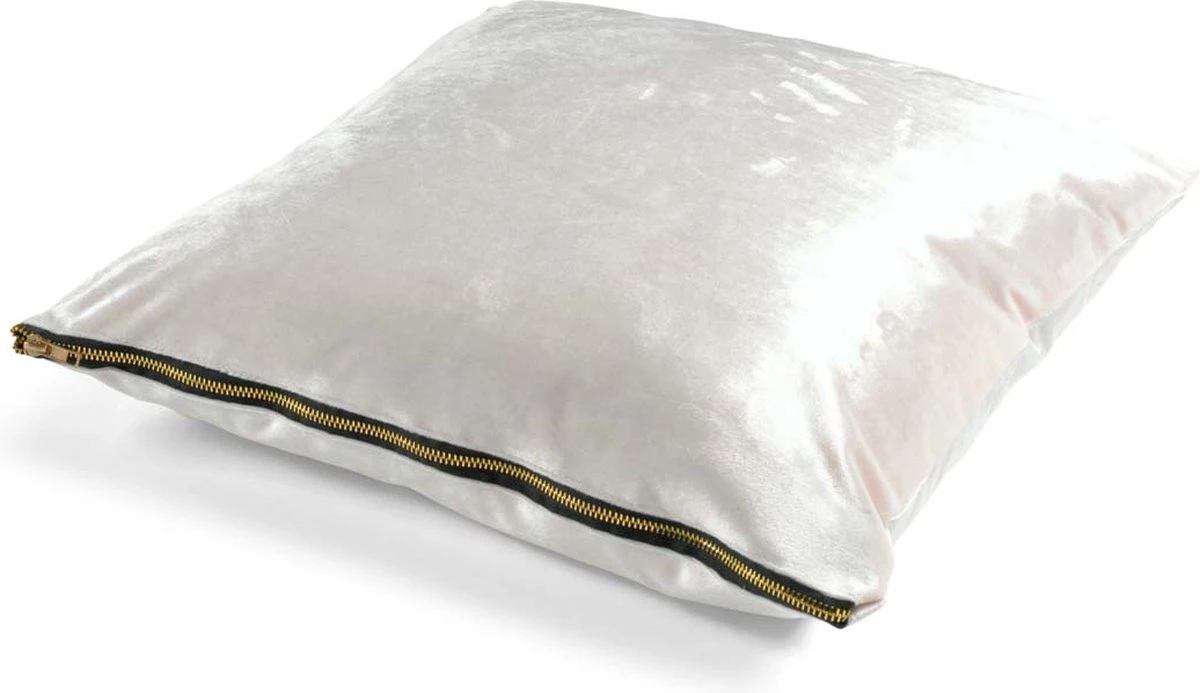 FLAXA - Kussenhoes Ivoor 45x45 Cm - Wit - Met Rits 4 FLAXA - Kussenhoes Ivoor 45x45 Cm - Wit - Met Rits - Afbeelding 4