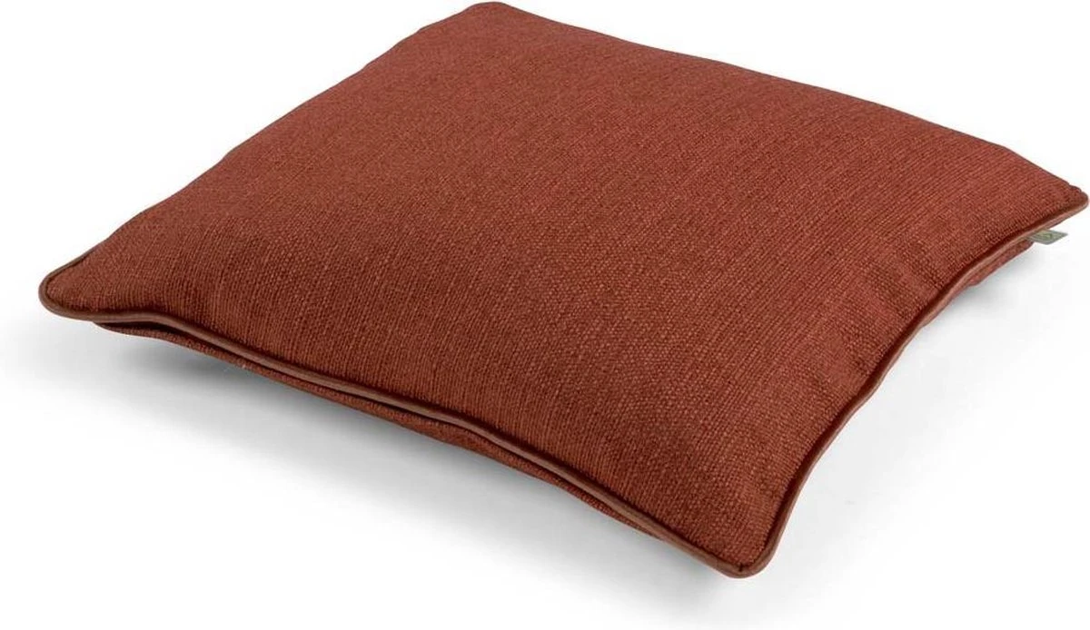 VISKER - Sierkussen 45x45 Cm - Terra - Terracotta - Bruin - Basic En Effen Dessin - Met Luxe Bies - Inclusief Binnenvulling 3 VISKER - Sierkussen 45x45 Cm - Terra - Terracotta - Bruin - Basic En Effen Dessin - Met Luxe Bies - Inclusief Binnenvulling - Afbeelding 3
