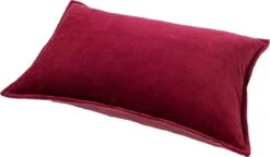 FAY - Kussenhoes Velvet Red Plum 40x60 Cm - Roze - Exclusief Binnenkussen -Dutch Decor 1200x699