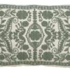 MIMI - Sierkussen Van Katoen 30x50 Cm - Jadeite - Groen En Wit - Inclusief Binnenvulling