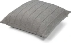 JILL - Kussenhoes 45x45 Cm - Lichtgrijs - Streepjes - Effen - Stevig - Wol - Exclusief Binnenkussen -Dutch Decor 1200x720 2