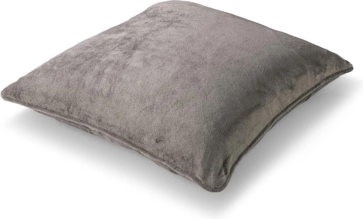 VELVET - Sierkussen Taupe 45x45 Cm - Inclusief Binnenvulling 2 VELVET - Sierkussen Taupe 45x45 Cm - Inclusief Binnenvulling - Afbeelding 2