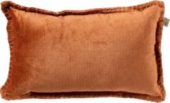 REBEL - Kussenhoes Velvet 30x50 Cm Potters Clay - Oranje - Exclusief Binnenkussen
