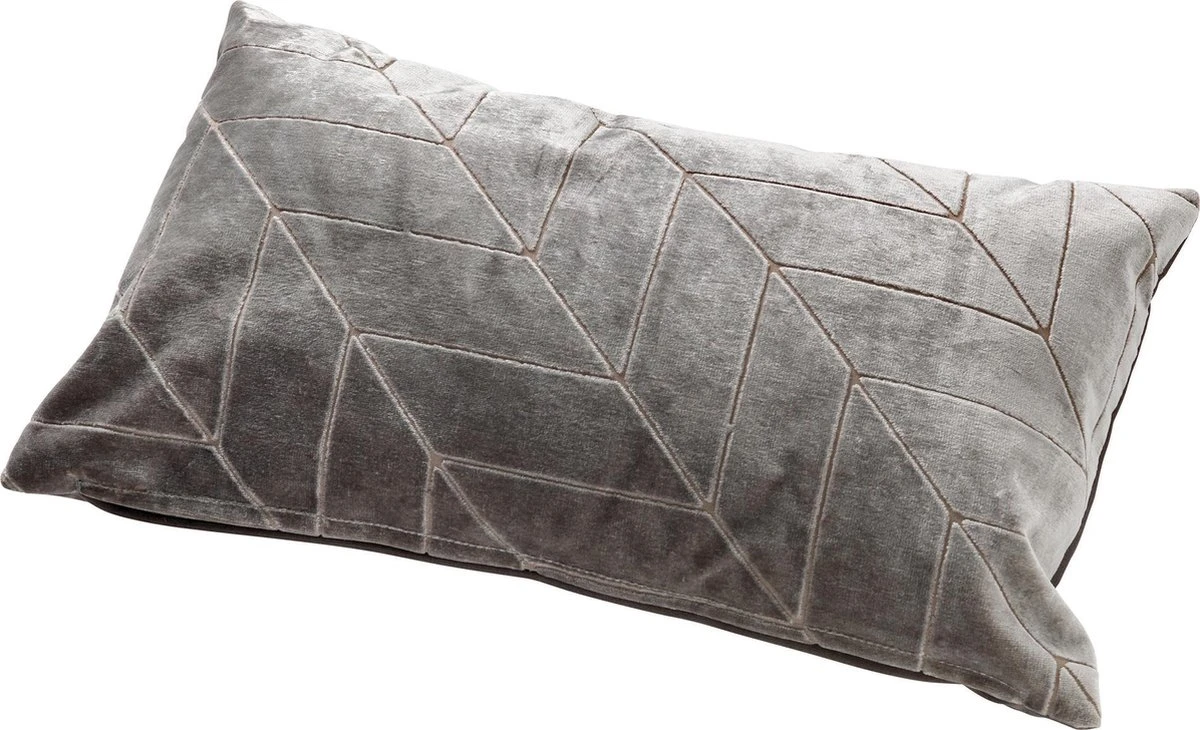 ELISA - Sierkussen Velvet 30x50 Cm - Wet Weather - Grijs - Inclusief Binnenvulling 3 ELISA - Sierkussen Velvet 30x50 Cm - Wet Weather - Grijs - Inclusief Binnenvulling - Afbeelding 3