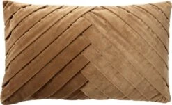 FEMM - Kussenhoes Velvet 30x50 Cm - Tobacco Brown - Bruin - Exclusief Binnenkussen