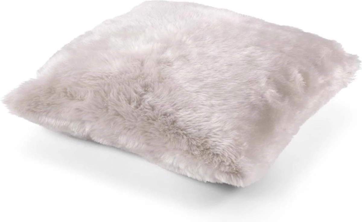 ELLY - Sierkussen Bontlook 45x45 Cm - Superzacht - Zand - Beige - Inclusief Binnenvulling 2 ELLY - Sierkussen Bontlook 45x45 Cm - Superzacht - Zand - Beige - Inclusief Binnenvulling - Afbeelding 2