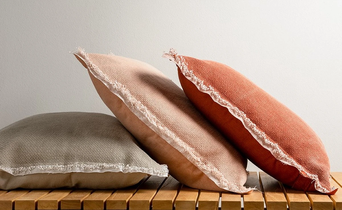 BURTO - Sierkussen Van Gewassen Katoen Potters Clay 45x45 Cm - Inclusief Binnenvulling 5 BURTO - Sierkussen Van Gewassen Katoen Potters Clay 45x45 Cm - Inclusief Binnenvulling - Afbeelding 5