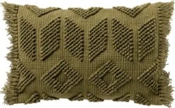 ODIN - Kussenhoes 40x60 Cm Olive Branch - Groen - Exclusief Binnenkussen