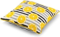 JULIA - Sierkussen Citroenen 45x45 Cm - Geel - Zwart - Wit - Streepjes - Inclusief Binnenkussen -Dutch Decor 1200x744 2