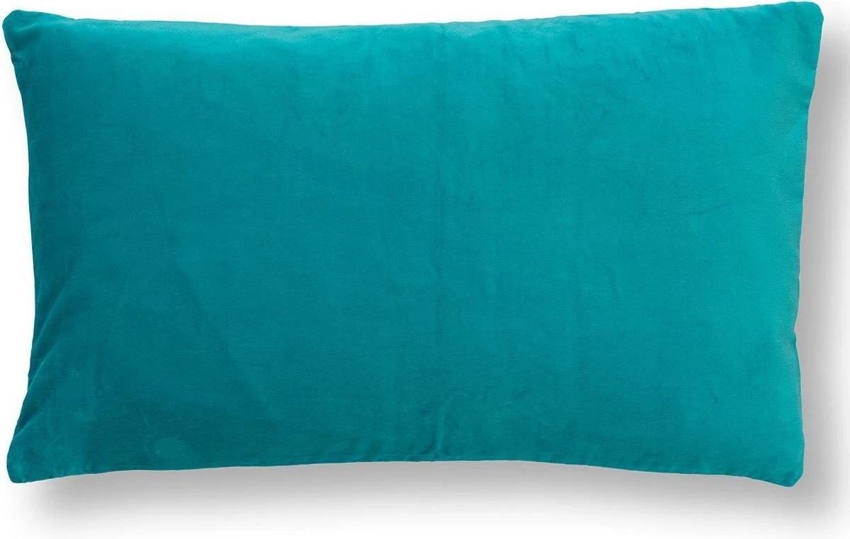 PIPPA - Sierkussen Velvet Aquarelle 30x50 Cm - Blauw - Inclusief Binnenvulling 2 PIPPA - Sierkussen Velvet Aquarelle 30x50 Cm - Blauw - Inclusief Binnenvulling - Afbeelding 2