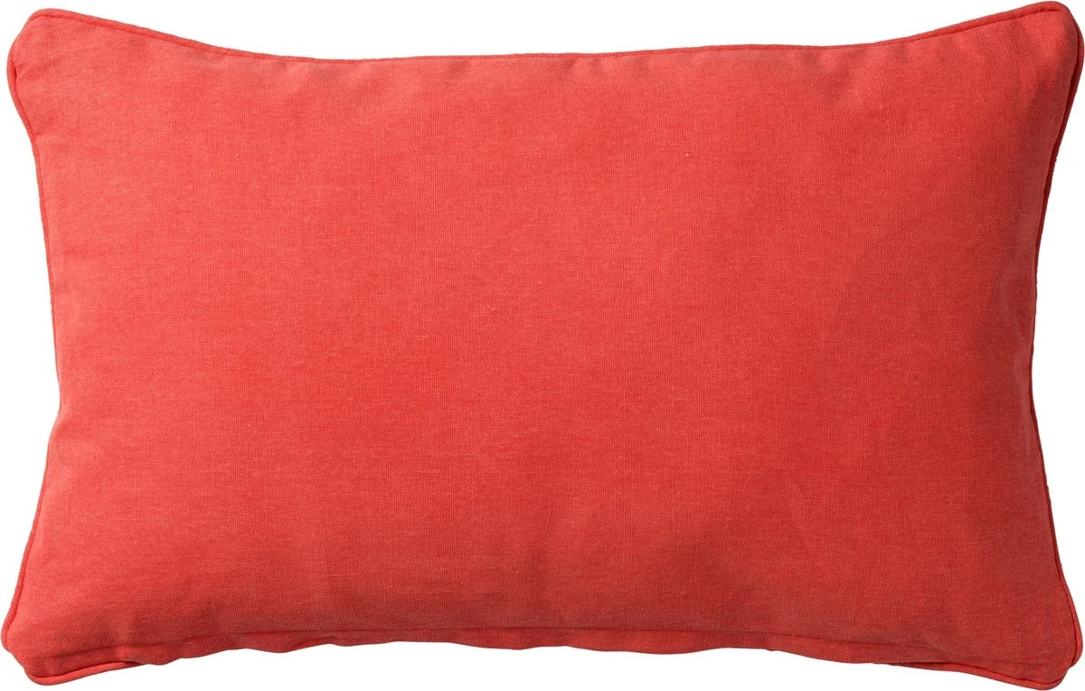 STRIPES - Kussenhoes Katoen 30x50 Cm - Aurora Red - Rood - Streepjes - Met Rits 2 STRIPES - Kussenhoes Katoen 30x50 Cm - Aurora Red - Rood - Streepjes - Met Rits - Afbeelding 2