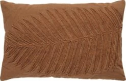 LENNY - Kussenhoes Van Katoen 40x60 Cm Tobacco Brown - Bruin - Exclusief Binnenkussen