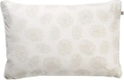 STEVEN - Kussenhoes Van Katoen 40x60 Cm - Wit - Ivoor -beige - Bloemen - 100% Katoen - Met Rits - Exclusief Binnenkussen