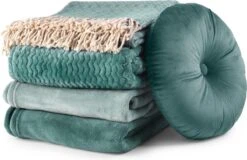 Dutch Decor - ELODIE - Plaid 140x180 Cm - Sagebrush Green - Lichtgroen & Beige - Franjes - Geometrisch Patroon - Deken 7 Dutch Decor - ELODIE - Plaid 140x180 Cm - Sagebrush Green - Lichtgroen & Beige - Franjes - Geometrisch Patroon - Deken -Dutch Decor 1200x775 5