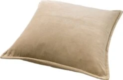 Set Van 2 Kussenhoezen - Dutch Decor CAITH - 50x50 Cm - Velvet - Pumice Stone - Beige - Unikleur -Dutch Decor 1200x779