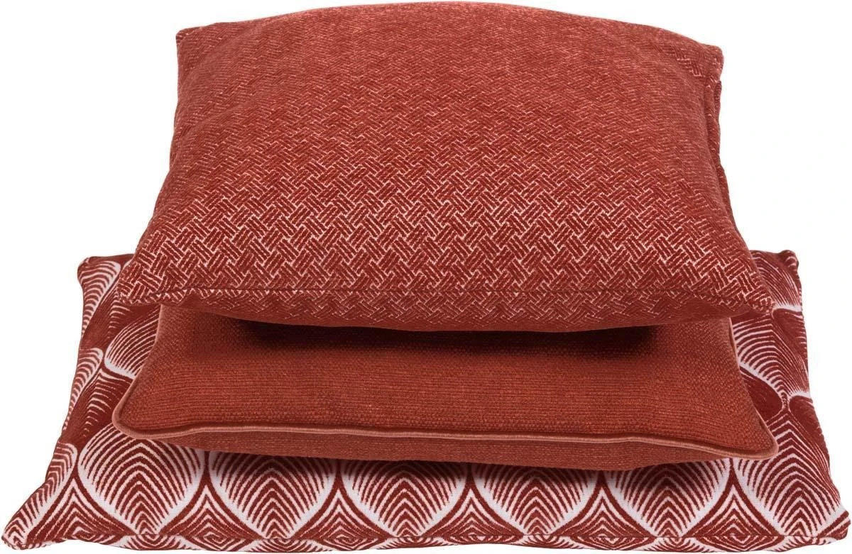 VISKER - Sierkussen 45x45 Cm - Terra - Terracotta - Bruin - Basic En Effen Dessin - Met Luxe Bies - Inclusief Binnenvulling 5 VISKER - Sierkussen 45x45 Cm - Terra - Terracotta - Bruin - Basic En Effen Dessin - Met Luxe Bies - Inclusief Binnenvulling - Afbeelding 5