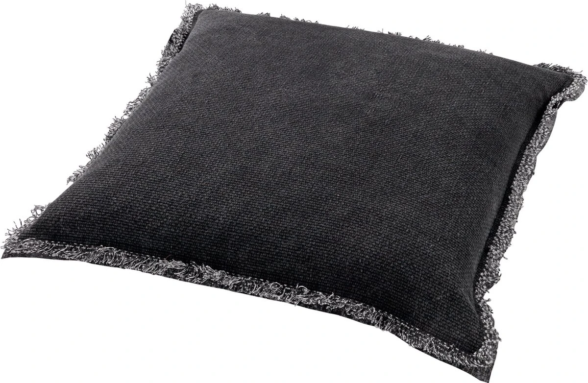 BURTO - Kussenhoes Van Gewassen Katoen Raven 45x45 Cm - Zwart - Exclusief Binnenkussen 8 BURTO - Kussenhoes Van Gewassen Katoen Raven 45x45 Cm - Zwart - Exclusief Binnenkussen - Afbeelding 8