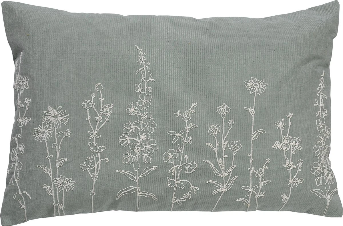 MADELIN - Kussenhoes Van Katoen Jadeite 40x60 Cm - Groen - Exclusief Binnenkussen 1 MADELIN - Kussenhoes Van Katoen Jadeite 40x60 Cm - Groen - Exclusief Binnenkussen