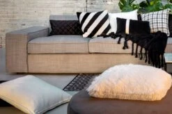 FLUFFY - Sierkussen Unikleur 45x45 Cm - Snow White - Wit - Inclusief Binnenvulling -Dutch Decor 1200x796 8