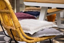 Set Van 4 - Dutch Decor BURTO - Stoelkussen Van Gewassen Katoen Snow White 40x40 Cm - Wit - Zitkussen -Dutch Decor 1200x800 53