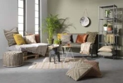 DITTE - Kussenhoes XL 70x70 Cm - Olijf Groen - Tbv Kussens Van 70x70 Cm - Met Rits -Dutch Decor 1200x806